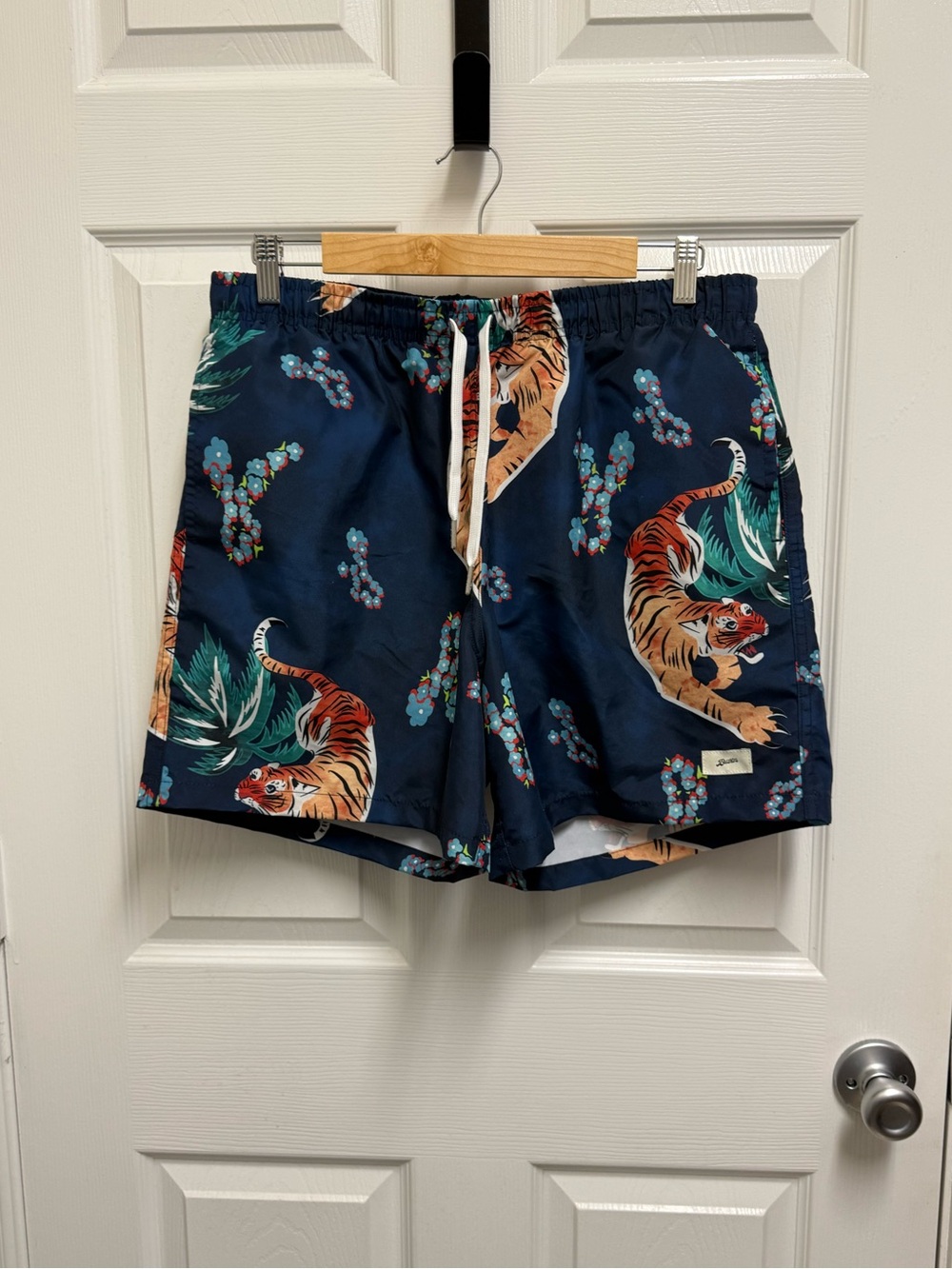 NWT Bather Sea Tiger Pattern Swim Trunks